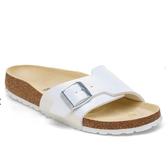 Birkenstock Shiny Lizard White Catalina BS Birko-Flor Embossed Women's
Sandals - Picture 1 of 10
